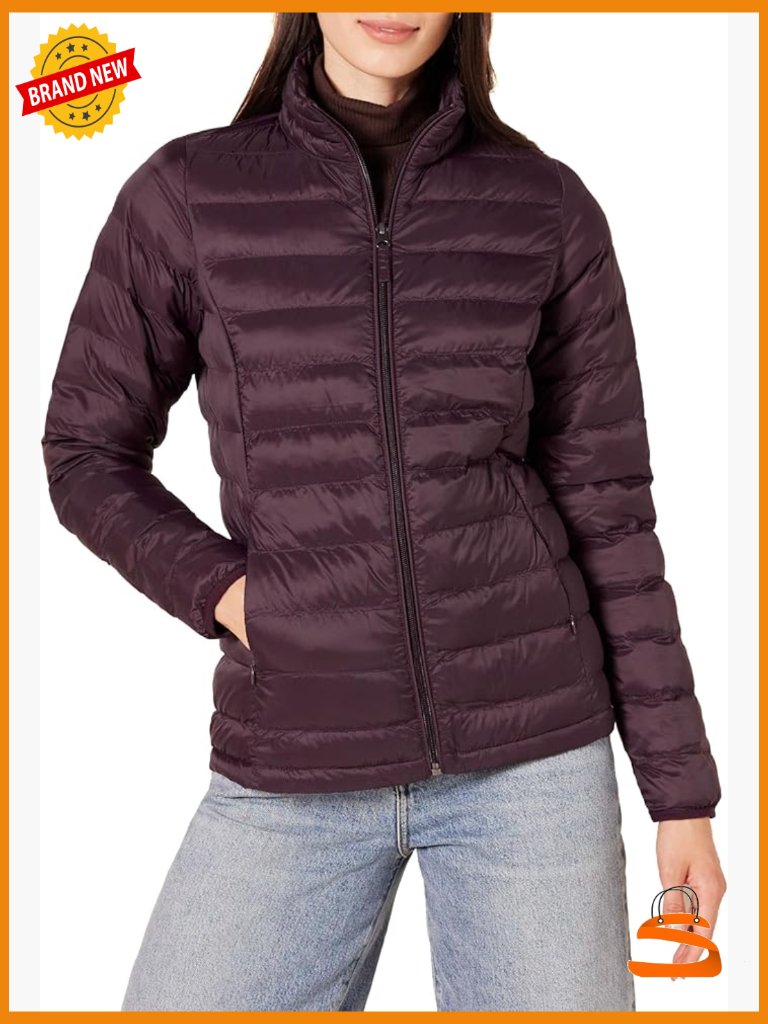 Women's Lightweight Packable Puffer Jacket Water-Resistant Long-Sleeve Quilted